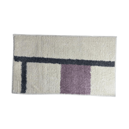 พรมเช็ดเท้า JKLOVEHOME DOORMAT SERIES 033 40X70 ซม. สีเบจ/สีม่วง_0